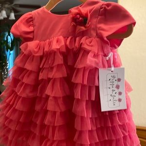 Pippa and Julie pink party dress baby girl